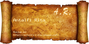 Antalfi Rita névjegykártya